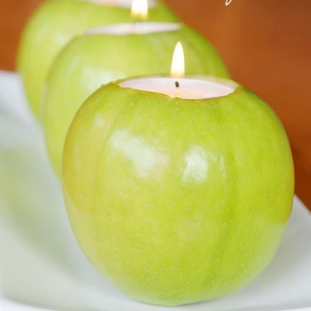 ภาพประกอบบทความ Fresh Apple Tea Lights  เทียนแอปเปิ้ลสด แปลกใหม่เก๋ไก๋ไม่ซ้ำใคร แถมประหยัดตังค์ด้วยนะ 
