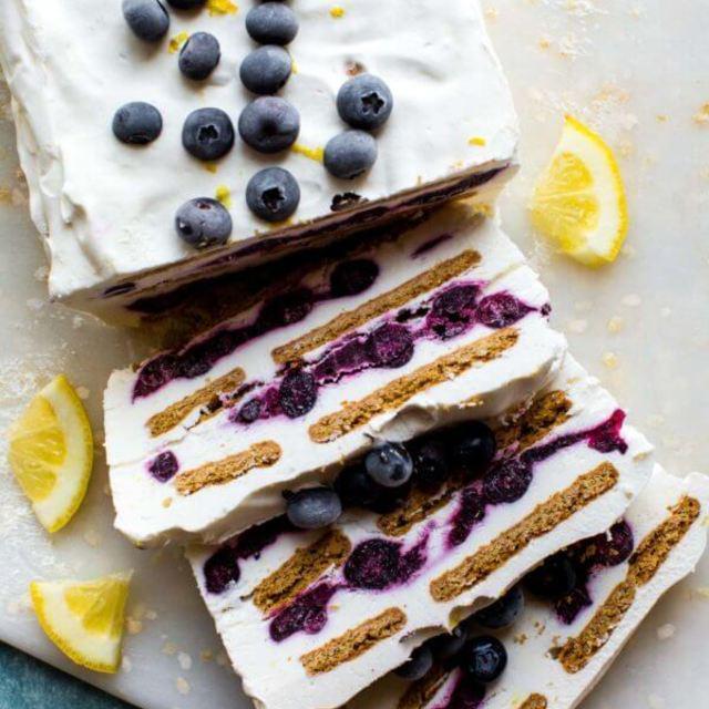 ตัวอย่าง ภาพหน้าปก:Blueberry Lemon Icebox Cake เมนูไอศกรีมแสนอร่อย หวานอมเปรี้ยวชื่นใจสุดๆ 