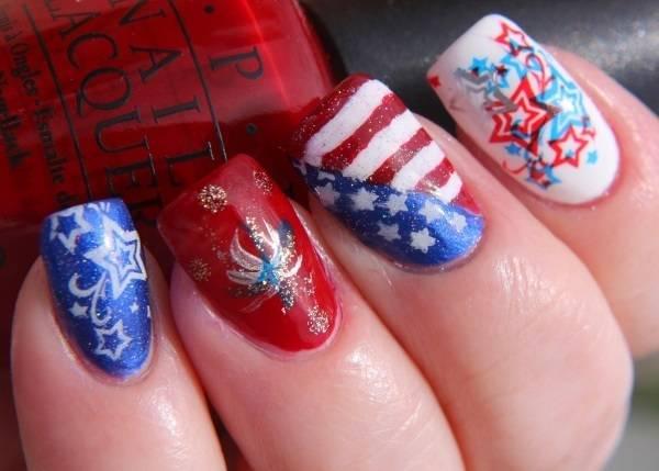 รูปภาพ:http://www.prettydesigns.com/wp-content/uploads/2015/09/Fourth-of-July-Nail.jpg