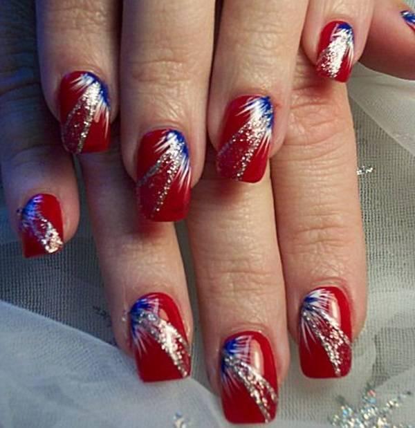 รูปภาพ:http://www.prettydesigns.com/wp-content/uploads/2015/09/Red-White-and-Blue-Fireworks-Nail.jpg