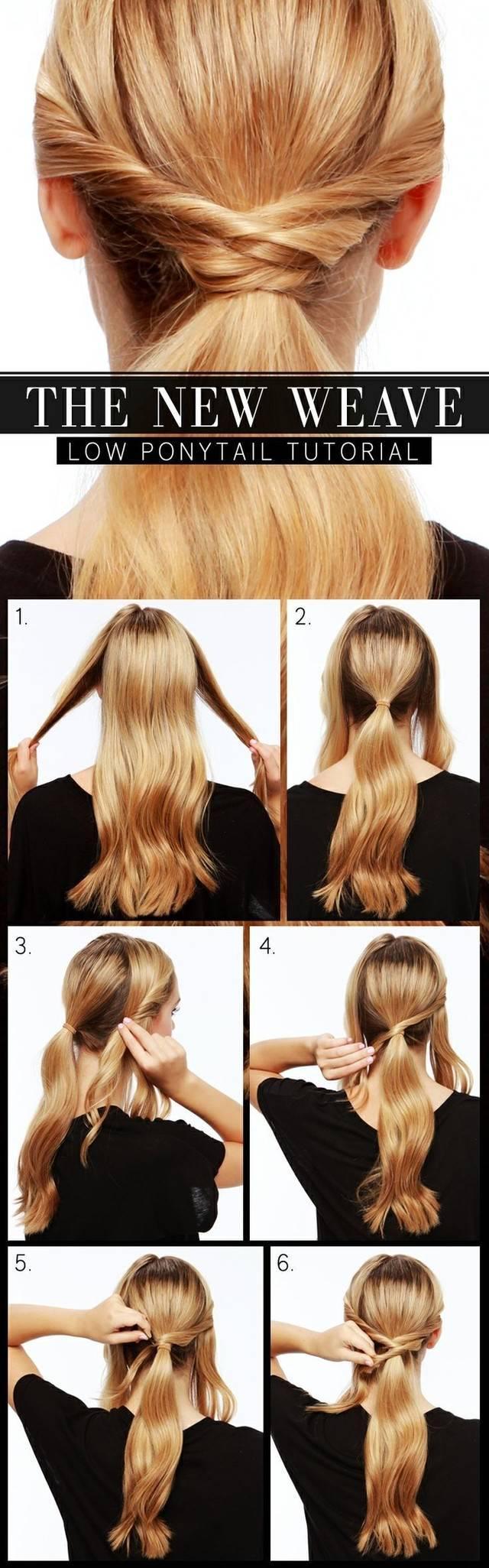 รูปภาพ:http://www.prettydesigns.com/wp-content/uploads/2015/05/The-New-Weave-Low-Ponytail-Hairstyle-Tutorial.jpg