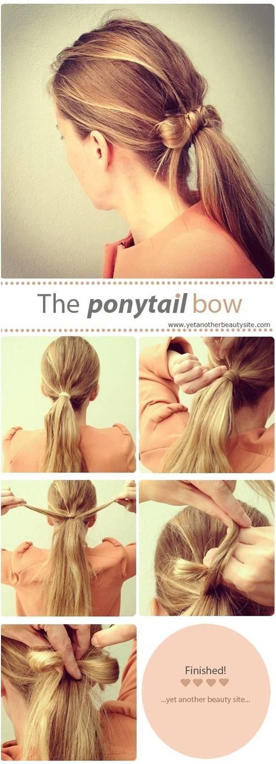 รูปภาพ:http://www.prettydesigns.com/wp-content/uploads/2015/05/Ponytail-Bow-Hairstyle-Tutorial.jpg