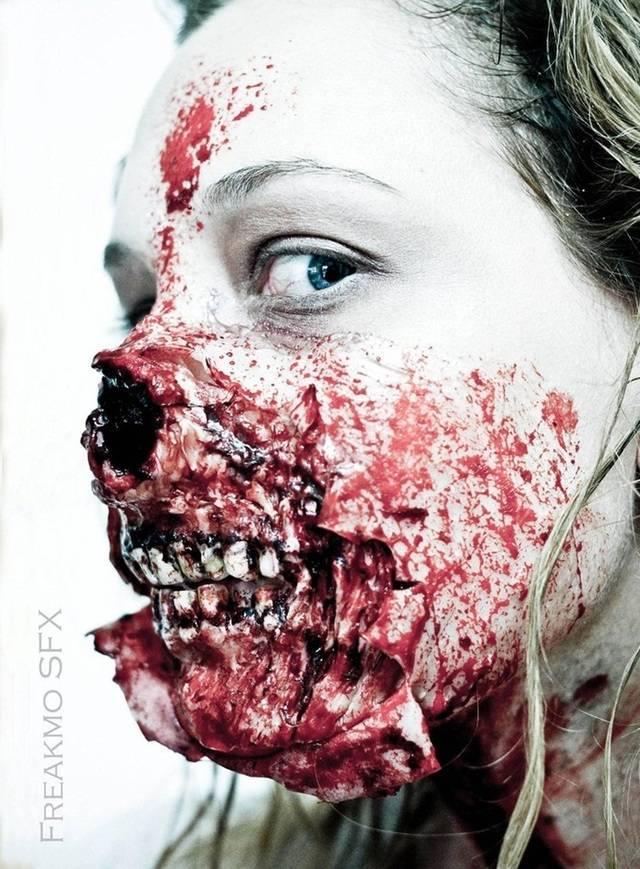 รูปภาพ:http://www.everydaykiss.com/wp-content/uploads/2013/05/10-zombie-makeup.jpg