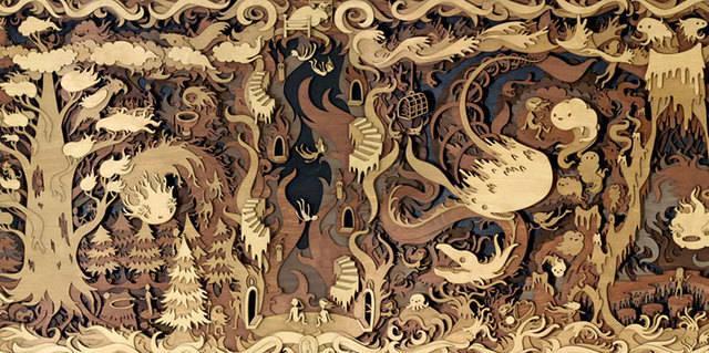 รูปภาพ:http://static.boredpanda.com/blog/wp-content/uploads/2015/10/I-create-illustrative-artworks-from-laser-cut-plywood9__880.jpg