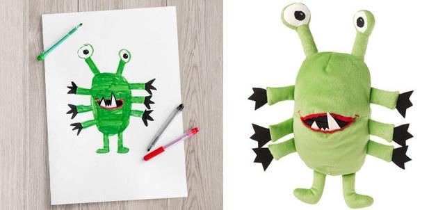 รูปภาพ:http://static.boredpanda.com/blog/wp-content/uploads/2015/10/kids-drawings-turned-into-plushies-soft-toys-education-ikea-8.jpg