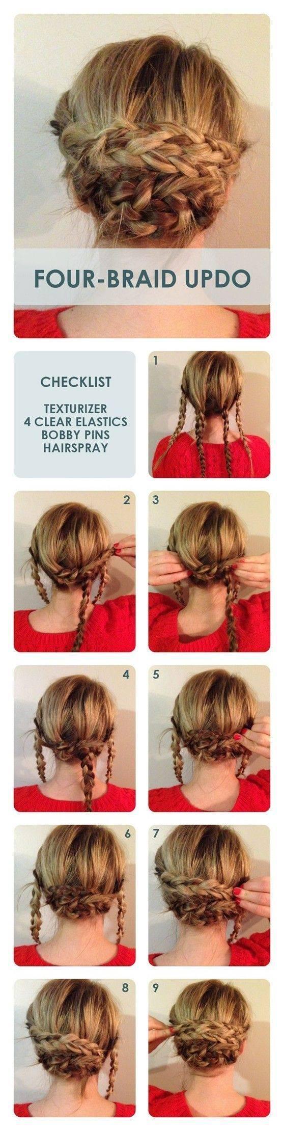 รูปภาพ:http://www.prettydesigns.com/wp-content/uploads/2015/10/Four-Braid-Bun-Updo.jpg