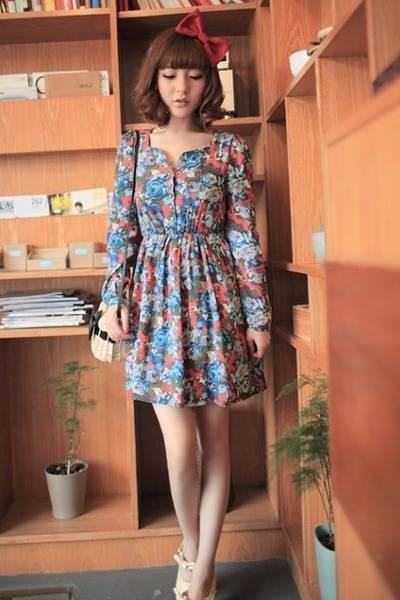 รูปภาพ:http://images2.chictopia.com/photos/wholesalecity/5887876072/cotton-fashion-floral-cute-vintage-style-dress_400.jpg