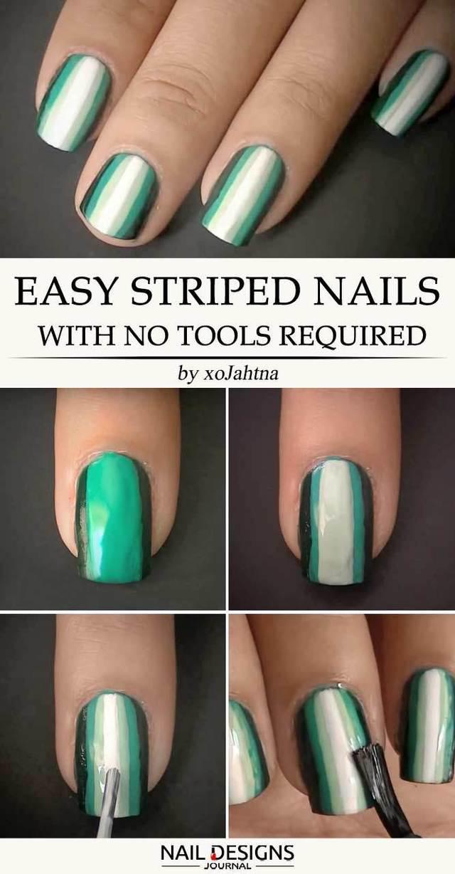 รูปภาพ:https://naildesignsjournal.com/wp-content/uploads/2018/05/striped-nails-art-polish-design.jpg