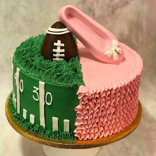 รูปภาพ:https://stayglam.com/wp-content/uploads/2018/04/Football-and-Ballerina-Cake-Idea.jpg
