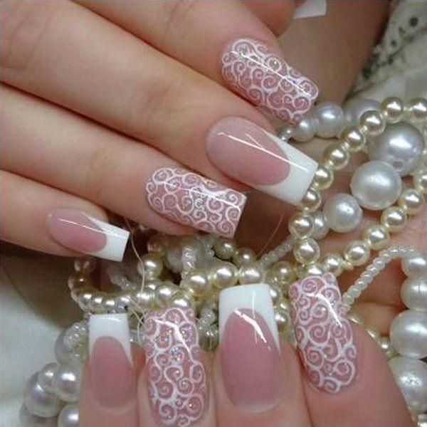 รูปภาพ:http://nailartdesignsblog.com/wp-content/uploads/2018/04/white-lace-acrylic-bridal-nail-art-design-idea.jpg