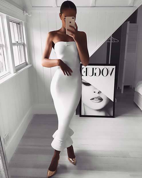 รูปภาพ:https://stayglam.com/wp-content/uploads/2018/04/Elegant-White-Party-Dress.jpg