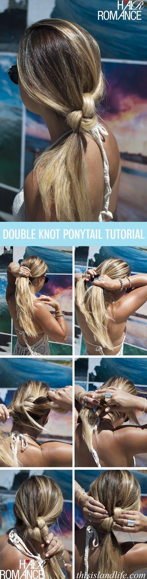 รูปภาพ:http://www.prettydesigns.com/wp-content/uploads/2014/08/Double-knotted-ponytail-Tutorial.jpg