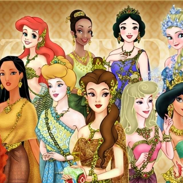 ตัวอย่าง ภาพหน้าปก:12 เจ้าหญิง Disney ในชุดไทย ต้อนรับปีใหม่