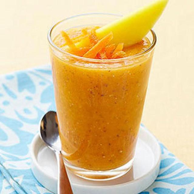 ตัวอย่าง ภาพหน้าปก:สูตร Carrot-Mango Green Tea Smoothies ผสานคุณค่าวิตามิน รวมมิตรความอร่อย
