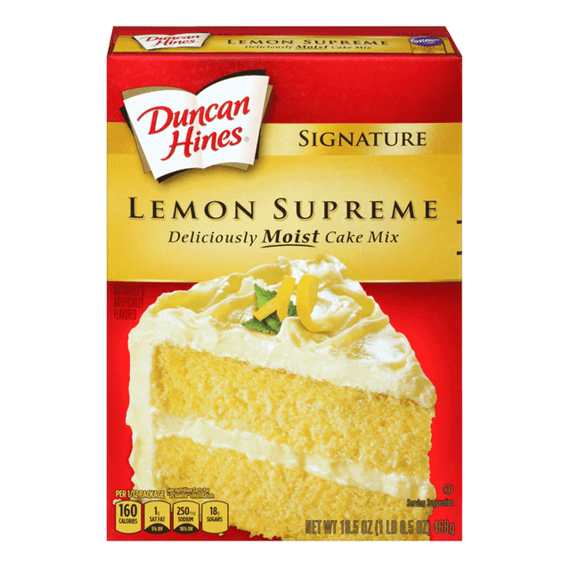 รูปภาพ:https://www.americansweets.co.uk/image/cache/catalog/american-groceries/duncan-hines/duncan-hines-lemon-supreme-cake-mix-800x800.png