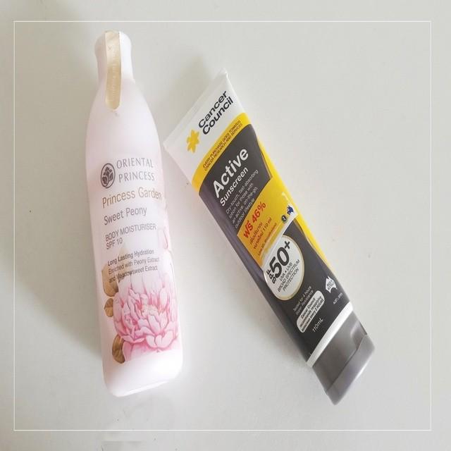 ตัวอย่าง ภาพหน้าปก:ต่อสู้กับแดดจ้า ด้วยโลชั่นบำรุงผิว Oriental Princess กับ Cancer Council Active Sunscreen 