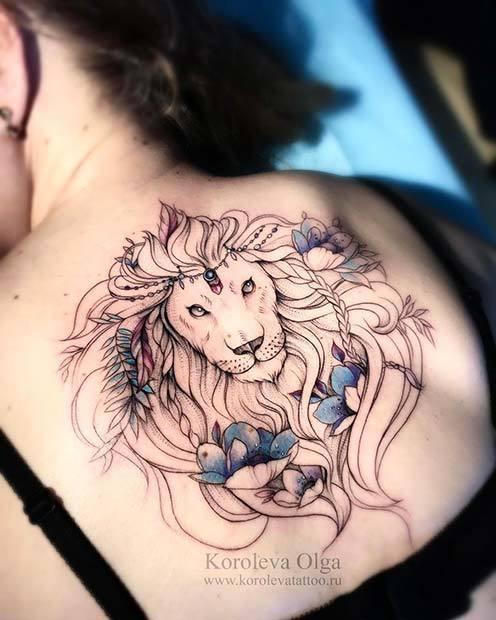รูปภาพ:https://stayglam.com/wp-content/uploads/2018/05/Beautiful-Lion-Tattoo-Idea.jpg