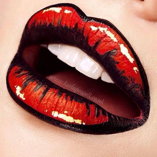 ภาพประกอบบทความ 40 Lip art design งานอาร์ตบนริมฝีปาก น่ารักน่าลอง (ภาค2)