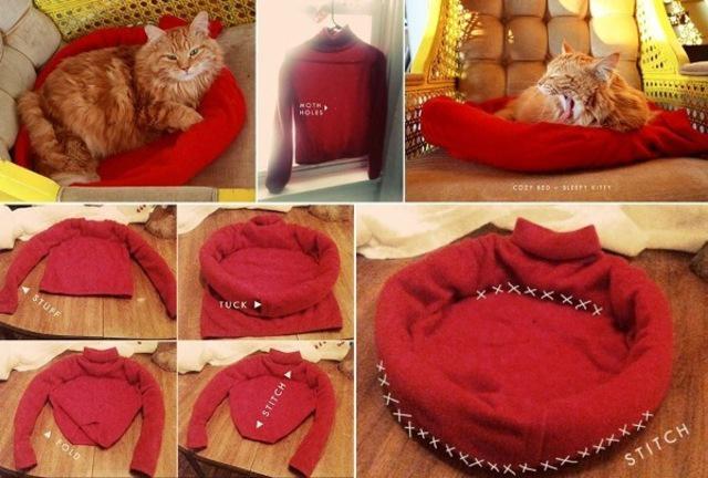 รูปภาพ:http://cdn.goodshomedesign.com/wp-content/uploads/2013/11/DIY-Kitty-Cozy-Bed.jpg