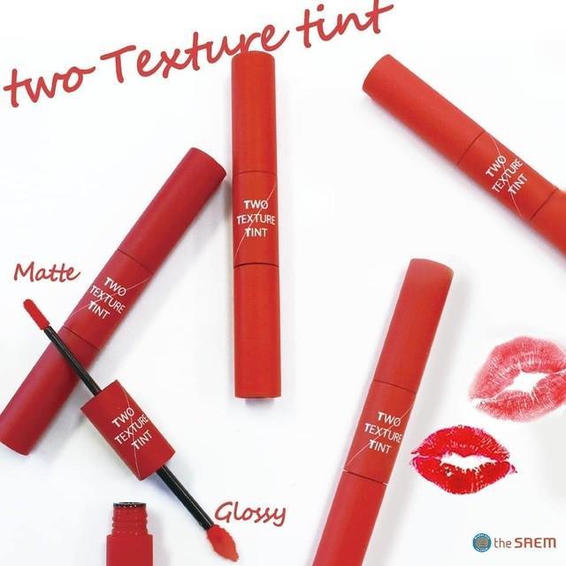 ตัวอย่าง ภาพหน้าปก:มี 1 ได้ถึง 2 ! ลิปทิ้นท์เกาหลี ใหม่ล่าสุดจาก The Saem 'two texture tint' เอาใจสาวสายเกา 👄