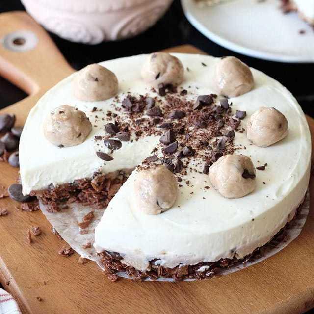 ตัวอย่าง ภาพหน้าปก:No Bake Cookie Dough Cheesecake สูตรชีสเค้กคุกกี้โดว์ไร้เตาอบ หวานมันถึงใจ #ขอชิ้นนึง