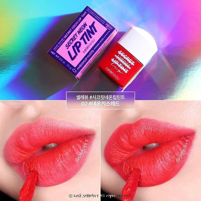 ตัวอย่าง ภาพหน้าปก:ทิ้นท์เรืองแสง ที่สาวเกากำลังอิน 'SECRET NEON LIP TINT' เบอร์ 02 Neon Kiss Red สวย แซ่บ ปังถึงขีดสุด