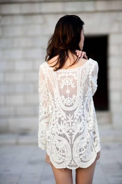 รูปภาพ:http://picture-cdn.wheretoget.it/ij0d9t-l-610x610-dress-white-dentelle-tunic-shirt-lace-dress+shirt-stunning-blouse-lace+tunic-lace+dress-lace+flowy-lacework-transparent+tunic.jpg