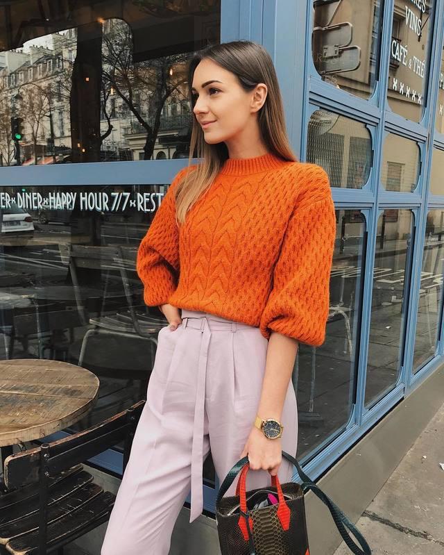 รูปภาพ:http://fashion-agony.com/wp-content/uploads/2018/03/orange-lavender-color-outfit-ideas.jpg