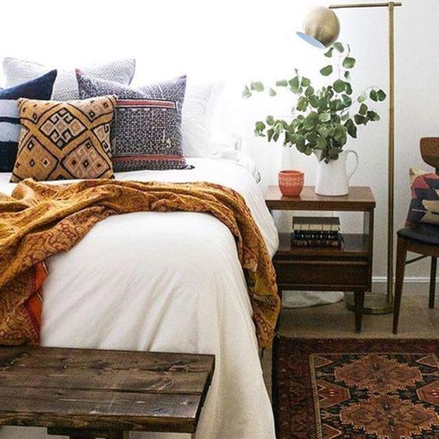 ภาพประกอบบทความ 20 ไอเดียแต่งห้องนอนให้สวยและชิค ตามสไตล์ Boho Rustic 