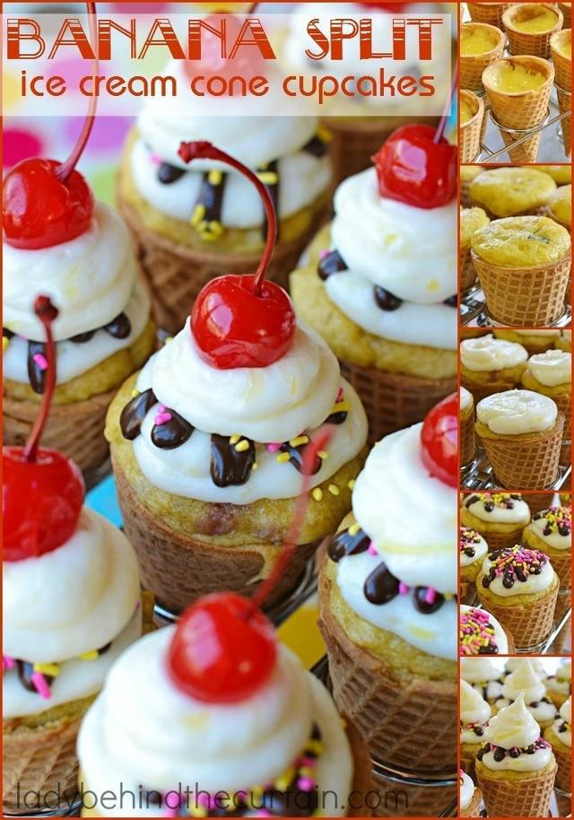 รูปภาพ:https://www.ladybehindthecurtain.com/wp-content/uploads/2015/06/Banana-Split-Ice-Cream-Cone-Cupcakes-Lady-Behind-The-Curtain-10.jpg