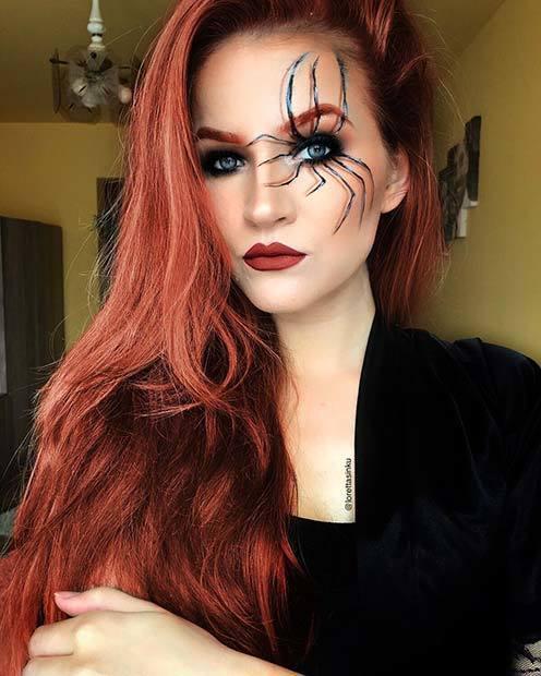 รูปภาพ:https://stayglam.com/wp-content/uploads/2018/08/Spider-Makeup-1.jpg