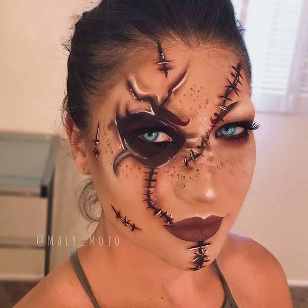 รูปภาพ:https://stayglam.com/wp-content/uploads/2018/08/Stitches-Halloween-Makeup.jpg