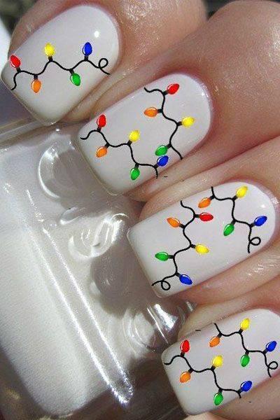 รูปภาพ:http://www.prettydesigns.com/wp-content/uploads/2015/11/Holiday-Light-Nails.jpg