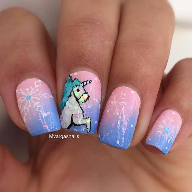 รูปภาพ:https://stayglam.com/wp-content/uploads/2018/09/Cute-Unicorn-Nail-Art-Idea.jpg