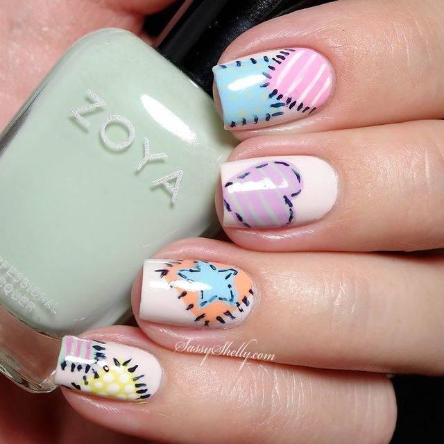 รูปภาพ:http://www.prettydesigns.com/wp-content/uploads/2015/12/Spring-Pastel-Nails.jpg