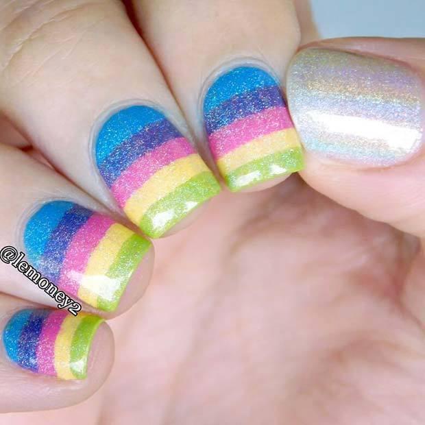 รูปภาพ:https://stayglam.com/wp-content/uploads/2018/11/Shimmering-Rainbow-Stripes.jpg