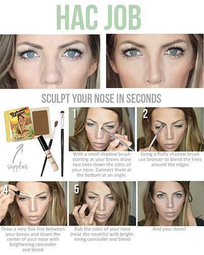 รูปภาพ:http://cdn.teen.com/wp-content/uploads/2014/11/how-to-contour-nose-change-shape-hacks-tips-tricks.jpg