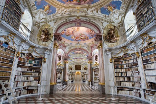รูปภาพ:https://upload.wikimedia.org/wikipedia/commons/1/1b/Austria_-_Admont_Abbey_Library_-_1307.jpg