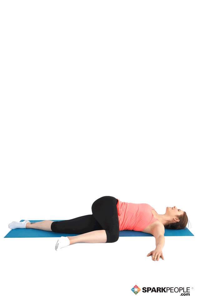 รูปภาพ:https://www.sparkpeople.com/assets/exercises/Lying-Hip-and-Glute-Stretch.jpg