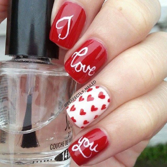 รูปภาพ:http://www.prettydesigns.com/wp-content/uploads/2016/01/Valentine-s-Day-Nail-Design-8.jpg