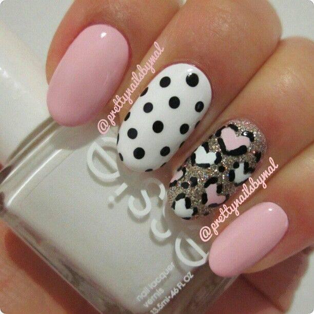 รูปภาพ:http://www.prettydesigns.com/wp-content/uploads/2016/01/Valentine-s-Day-Nail-Design-13.jpg