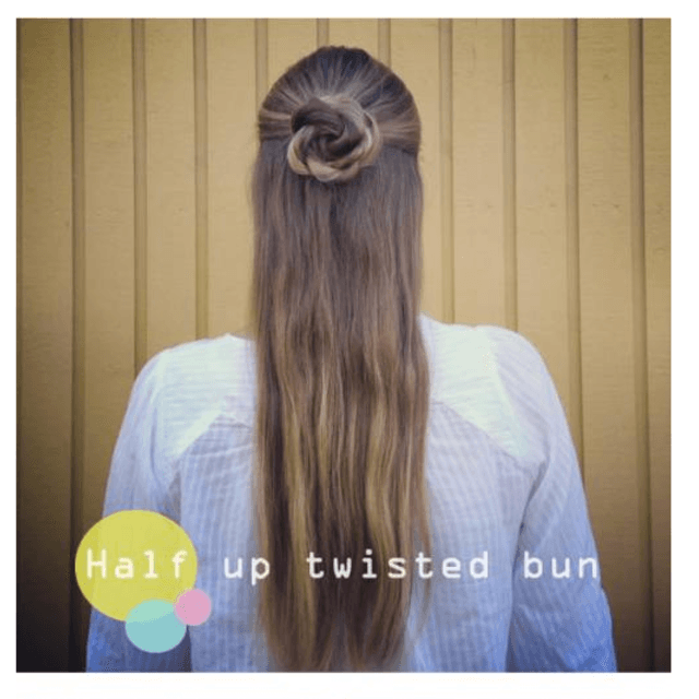 ภาพประกอบบทความ How to : ดังโงะดอกไม้ "Half up twisted bun" ทำง่ายใน 7 ขั้นตอน
