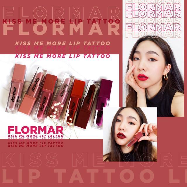 ภาพประกอบบทความ ลิปแมทท์สายฝอ 7 สีฟาดๆ จาก Flormar KISS ME MORE LIP TATTOO
