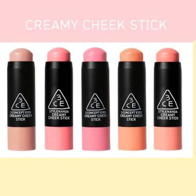 ตัวอย่าง ภาพหน้าปก:บลัชออนแบบแท่ง เม็ดสีชัด 3CE Creamy Cheek Stick 5 เฉดสี