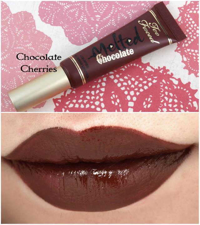 รูปภาพ:https://1.bp.blogspot.com/-liQVKXm4t3s/VnTjMi_mwGI/AAAAAAAATWI/nKXvs3AcPRo/s1600/too-faced-melted-chocolate-liquified-lipstick-swatches-review-chocolate-cherries.jpg