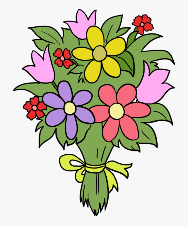 รูปภาพ:https://www.netclipart.com/pp/m/232-2326432_bouquet-clipart-fun-flower-bouquet-of-flowers-drawing.png