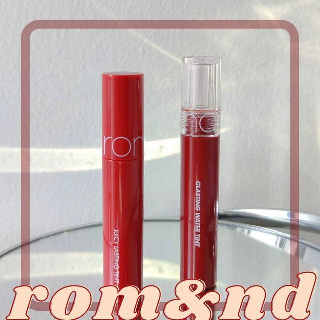 ภาพประกอบบทความ แกะกล่องรีวิว ' ลิปทินท์ ' ฉ่ำวาว สุดเกา rom&nd 💋