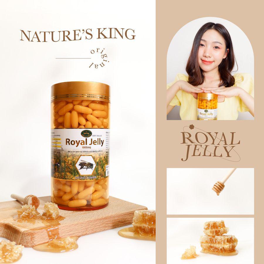 ตัวอย่าง ภาพหน้าปก:ลองแล้วเลิฟ นมผึ้ง “ Nature’s King Royal Jelly Original ” วิตามินที่คนนอนน้อย ทำงานหนัก ต้องหาทำ