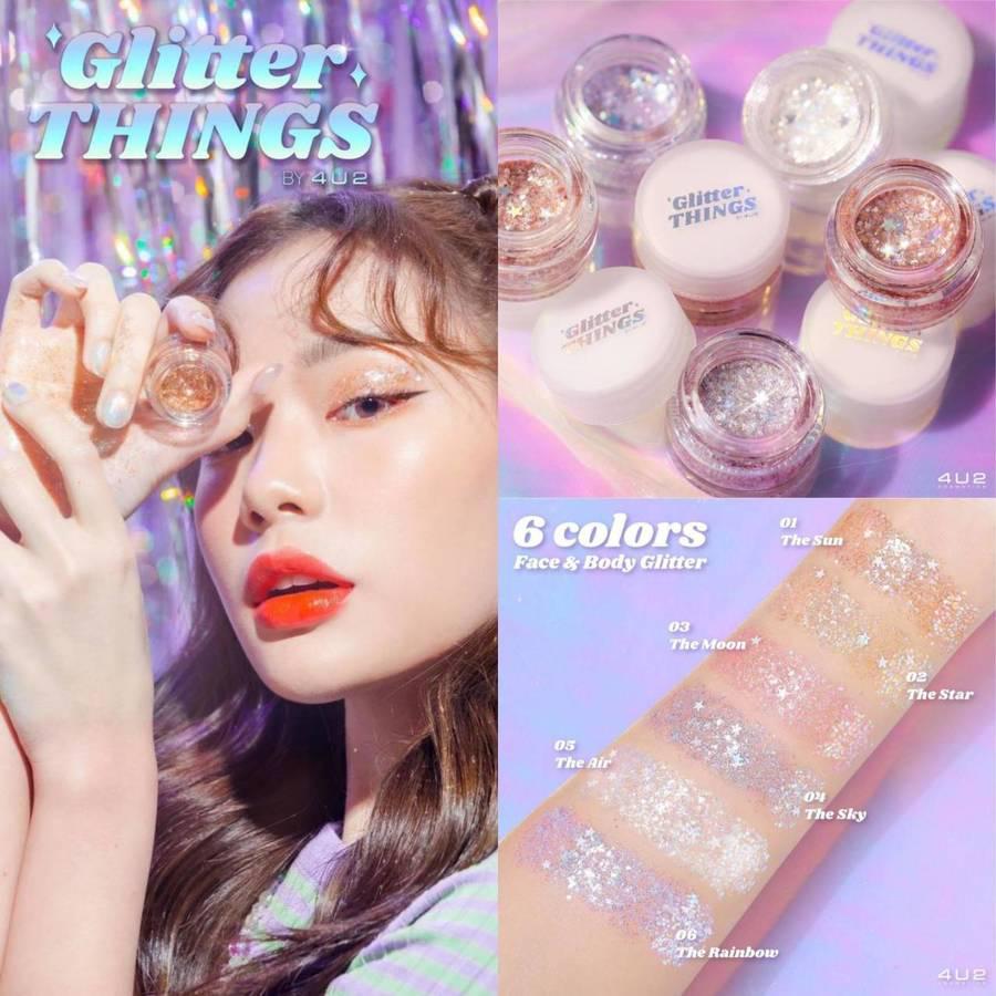 ภาพประกอบบทความ เติมความฟรุ้งฟริ้งกันหน่อย ✨ ส่องคอลเลกชัน Glitter THINGS " เจลกลิตเตอร์ " จาก 4U2