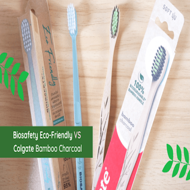 ภาพประกอบบทความ 😀 ( REVIEW ) แปรงสีฟัน Biosafety Eco-Friendly และ Colgate Bamboo Charcoal แบรนด์ไหนใช้แล้วถูกใจเจ้